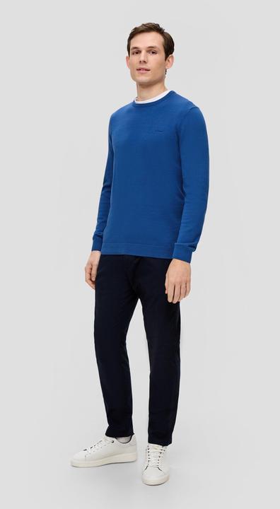 Produktbild s.Oliver Strickpullover Strickpullover mit Logo-Stickerei (S)