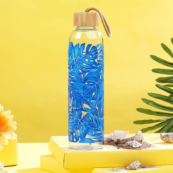 Actual product image CM06992 Rainforest Glass Bottle 750 ml with Bamboo Lid (0.75 l)