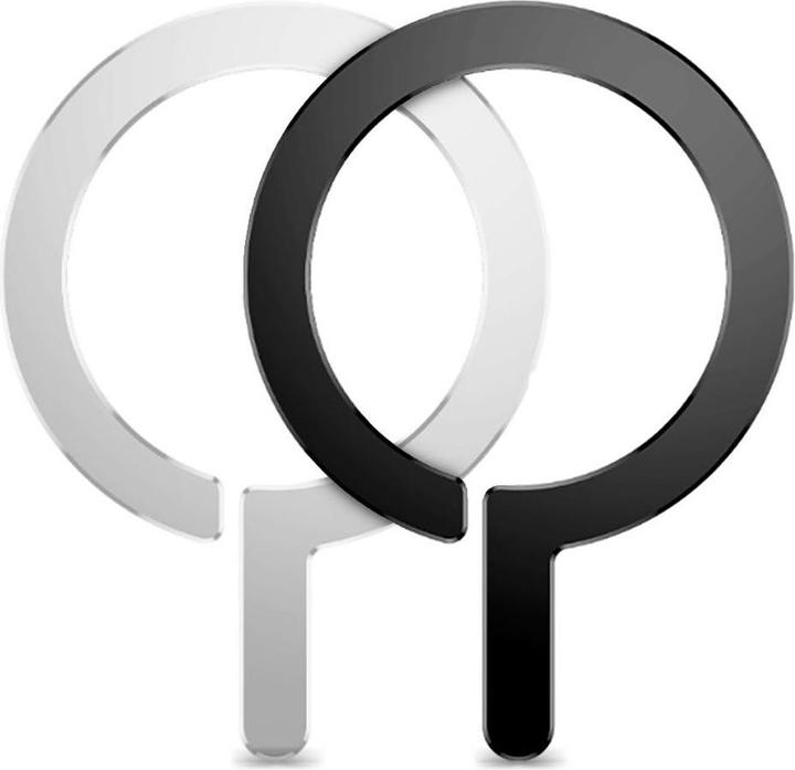 Tech-Protect MagSafe MetalRing universeel magnetisch - zwart / zilver (2 stuks)