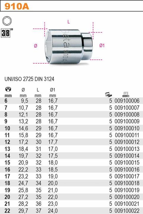 Produktbild Beta Tools 910A/8