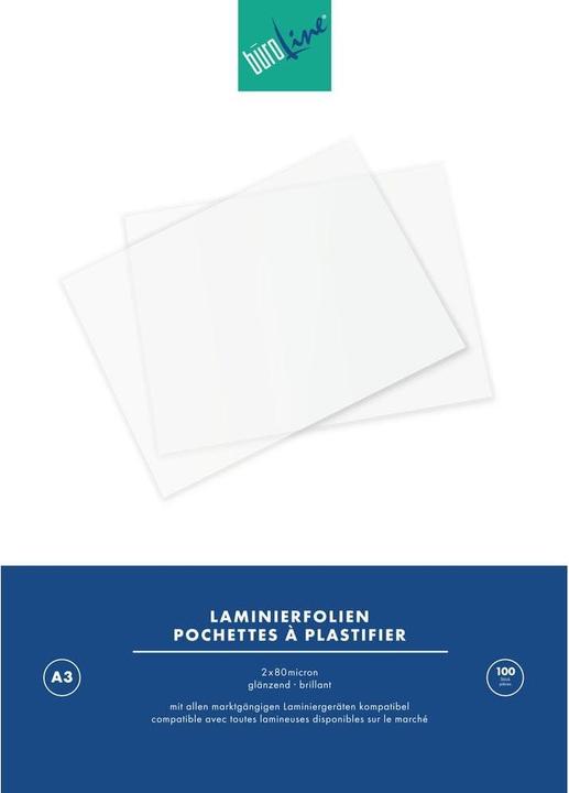 Produktbild BüroLine Laminier-Folien - Standard (A3, 100 Stück, 80 µm)