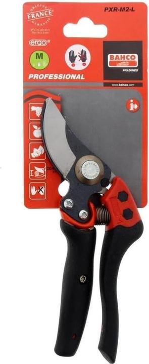 Image du produit Bahco Ciseaux de taille moyenne ERGO 20 mm avec poignée à roulettes et revêtement élastomère pour gauchers