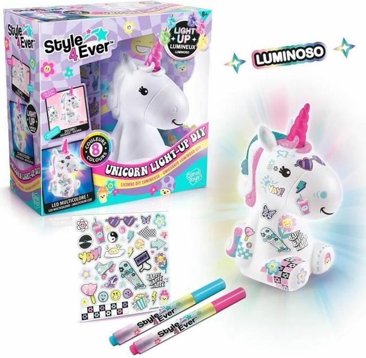 Produktbild Canal Toys - Style 4 ever OFG 293- DIY Einhorn LED Light Up, Dekorieren Sie Ihre Figur mit Marker un