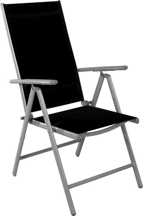 Produktbild Mojawo 8 Stück Garten Klappstuhl Aluminium - Textilen Silbergrau/Schwarz
