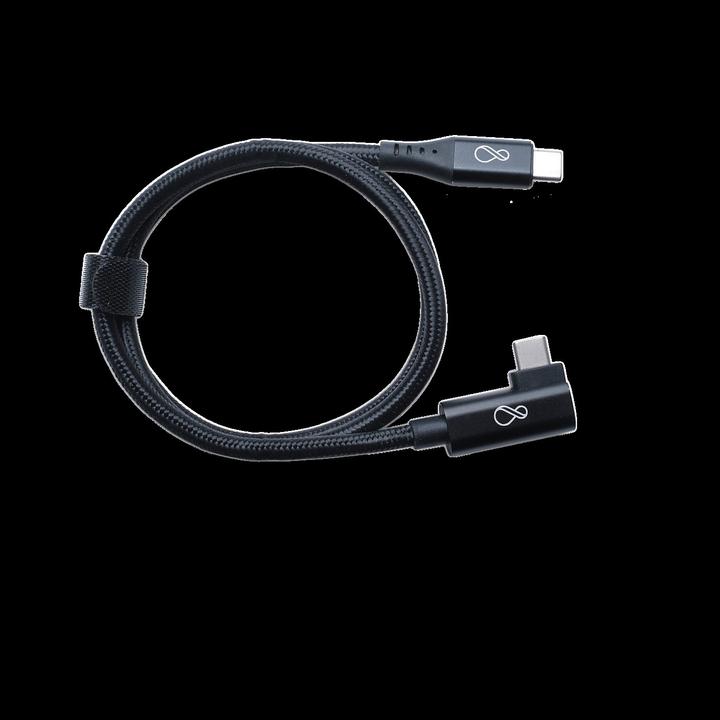 Produktbild Bachmann Ochno USB-C Kabel gewinkelt 0,7m schwarz (0.70 m, USB 3.2 Gen 2, 100 W)