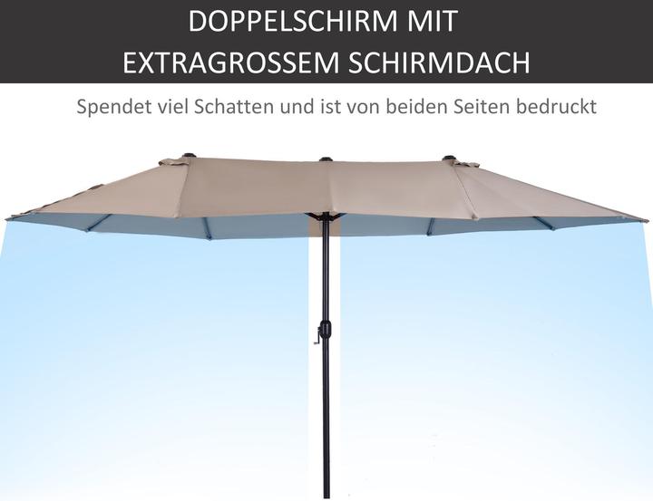 Produktbild Outsunny Marktschirm mit Handkurbel (2.70 m)