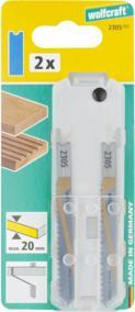 Produktbild wolfcraft 2 Stichsägeblätter HCS L=80mm U-Schaft