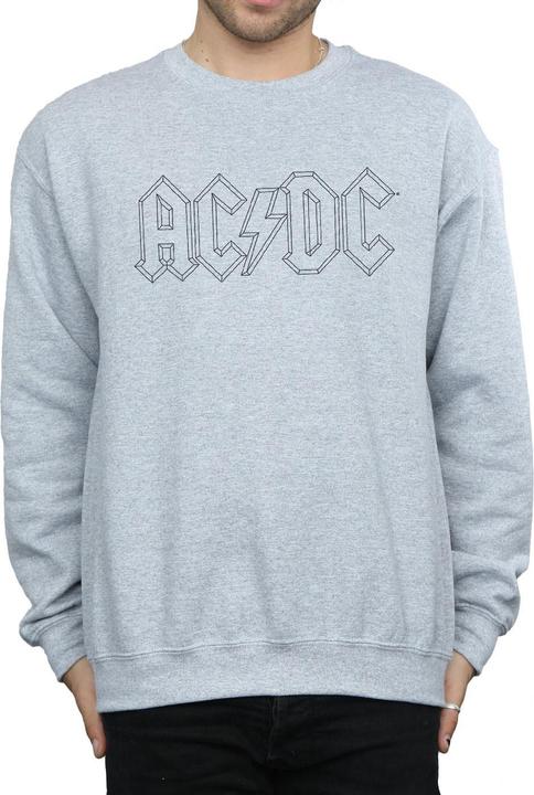 Image du produit AC/DC Sweat-shirt en coton avec logo Outline noir pour hommes (L)