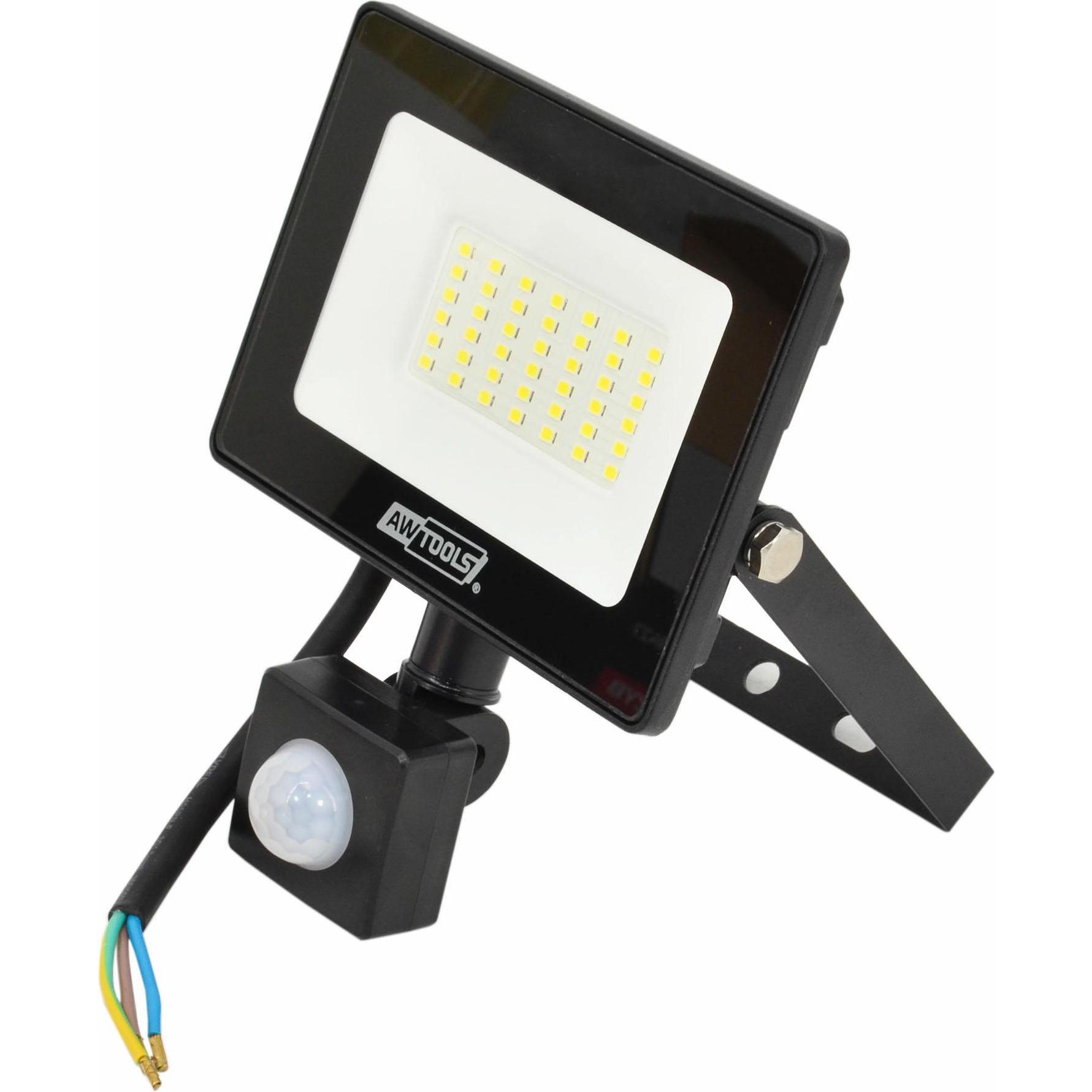 Awtools, Illuminazione officina, Schlanker LED-Strahler 30W mit Bewegungsfunktion