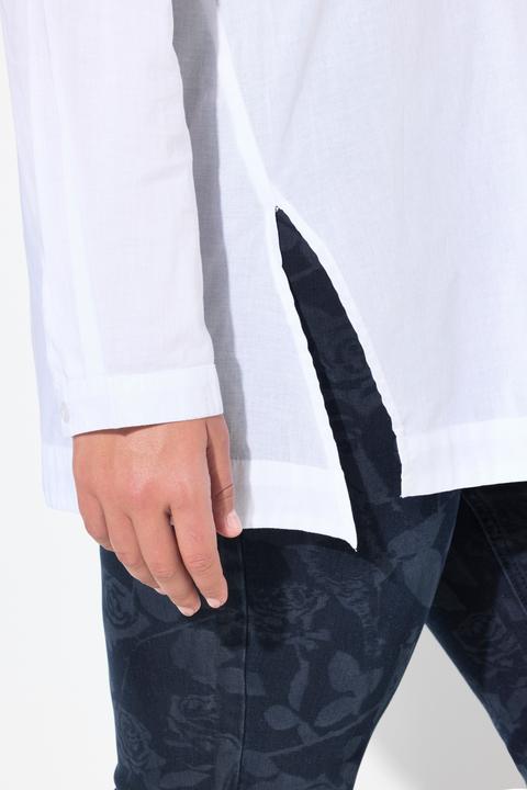Produktbild Ulla Popken Bluse, Saumschlitze, A-Linie, Hemdkragen, Langarm (54)