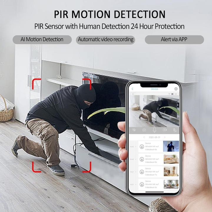 Produktbild Javiscam Mini Überwachungskamera mit Bewegungsmelder & Nachtsicht