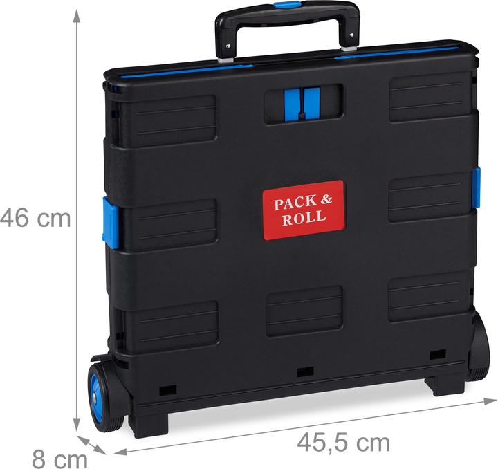 Actual product image Relaxdays Folding Shopping Trolley, Telescopic Handle