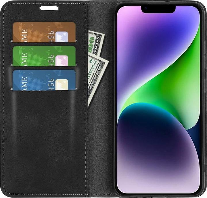 Produktbild Cover-Discount iPhone 15 - Stand Flip Case Hülle schwarz (Apple iPhone 15)