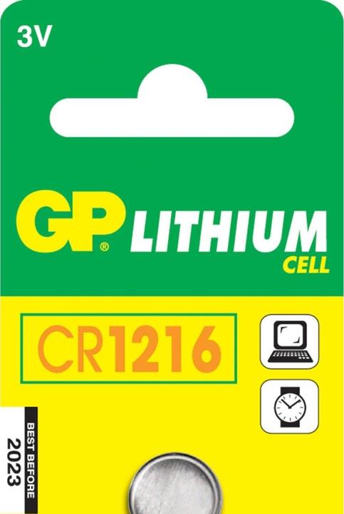 Image du produit GP Batteries Pile bouton CR1216 (1 pcs, CR121616, 25 mAh)