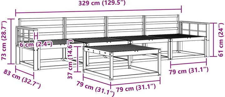 Produktbild vidaXL Outdoor-Sofa