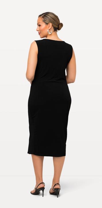 Produktbild Ulla Popken Jersey-Midikleid, Raffung, V-Ausschnitt (54)
