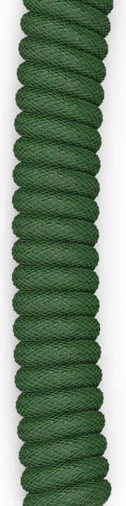 Actual product image Glorious GMMK Coiled Cable Forest Green, coiled cable, USB-C/USB-A - dark green/black (1.40 m)