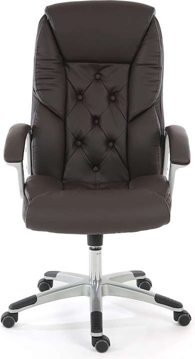 Actual product image Swisshandel24 Professional office chair XXL, executive swivel chair, 150kg loadable imitation leather - brown