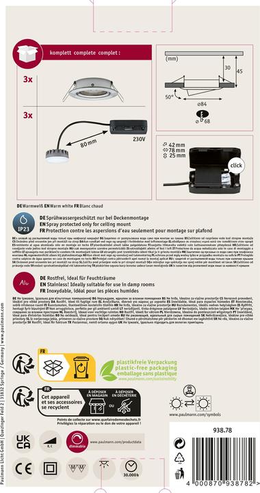 Produktbild Paulmann Einbauleuchte Nova Set (1275 lm)