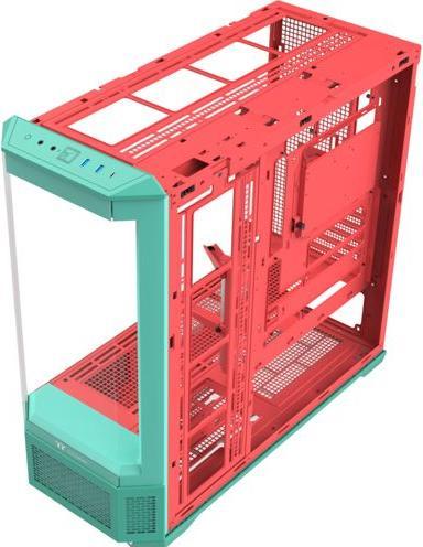 Actual product image Thermaltake "View 600 TG Mint Strawberry" (ATX, mATX, Mini-ITX)