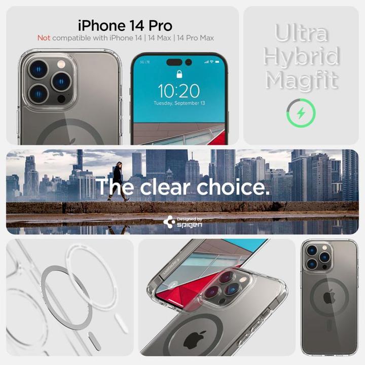 Produktbild Spigen Ultra Hybrid Case MagSafe für Apple iPhone 14 Pro - graphite (Apple iPhone 14 Pro)