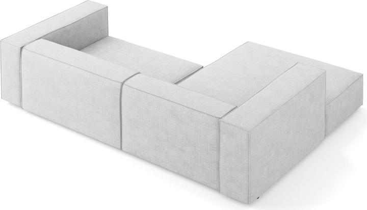 Actual product image Cosmopolitan Design Left Corner Sofa, "Arendal", 3 Seats, Light Grey, 224x166x70 Made in Europe (3-seater, Corner sofa)