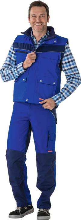 Actual product image Planam unisex winter waistcoat PLALINE cornflower blue, navy size S (S)