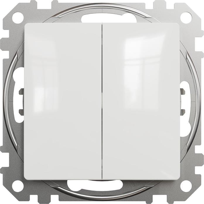 Schneider, Lichtschalter + Storenschalter, SWITCH 2PL SDD111105 WHITE