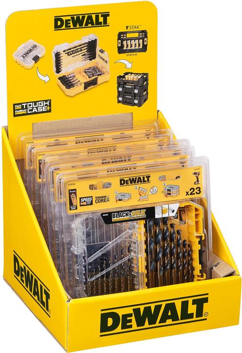 Productafbeelding DeWalt HSS-draaiboorset 1mm 12mm, 23 stuks, voor diverse materialen (1 mm, 1,5 mm, 10 mm, 114 mm, 12 mm, 2 mm, 2,5 mm, 3 mm, 3,5 mm, 4 mm, 4,5 mm, 5 mm, 6 mm, 7 mm, 8 mm, 9 mm)