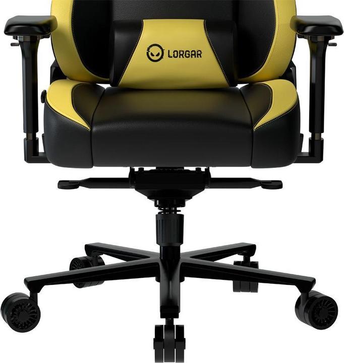 Actual product image Lorgar gaming chair, 1.8 mm thick robot welding metal frame, 5 Star aluminium base, Carbonized class-