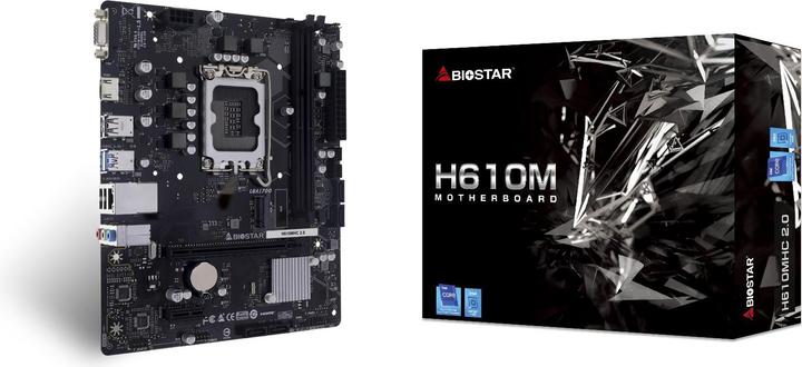 Produktbild Biostar H610MHC 2.0 (H610,S1700,mATX,DDR4) (LGA 1700, Intel H610, mATX)