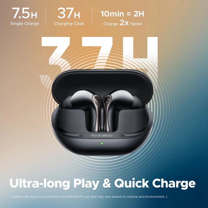 Actual product image Soundpeats Air5 Pro kabellose Earbuds schwarz (Wireless)