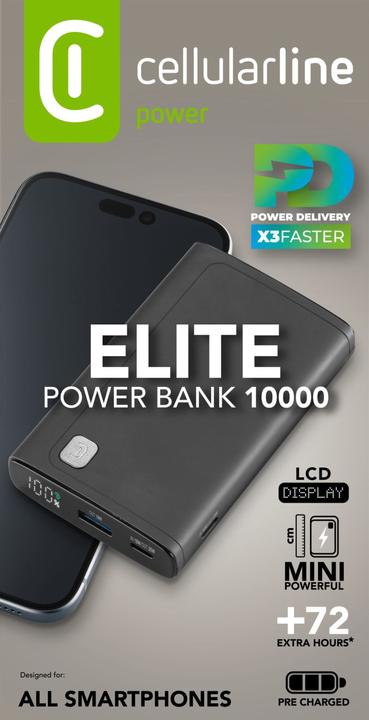 Actual product image Cellularline CELLULAR L& CLL PB DISPLAY 10000 BK (10000 mAh, 20 W)