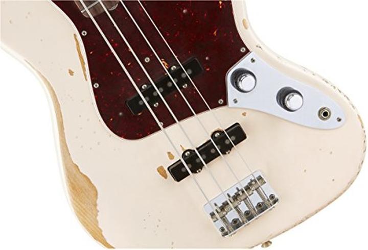 Image du produit Fender Flea Signature Jazz Bass Roadworn Shell Pink (Basse électrique, Aulne (corps), Érable (manche), Palissandre (touche))