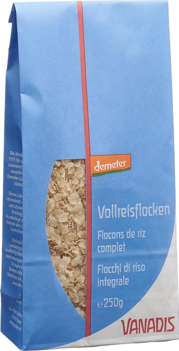 Actual product image Vanadis Whole rice flakes Demeter (250 g)
