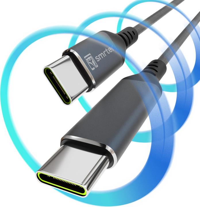 Produktbild Smrter USB-C® Kabel USB 2.0 USB-C® Stecker, USB-C® Stecker 0.4 m Anthrazit mit O (0.40 m, USB 2.0, 100 W)