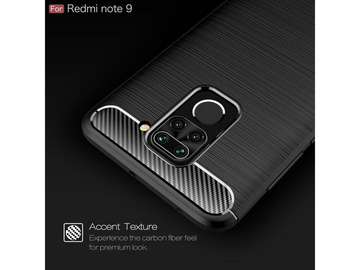 Produktbild Screenguard Xiaomi Redmi Note 9 Hülle Carbon Brushed Soft TPU (Xiaomi Redmi Note 9)