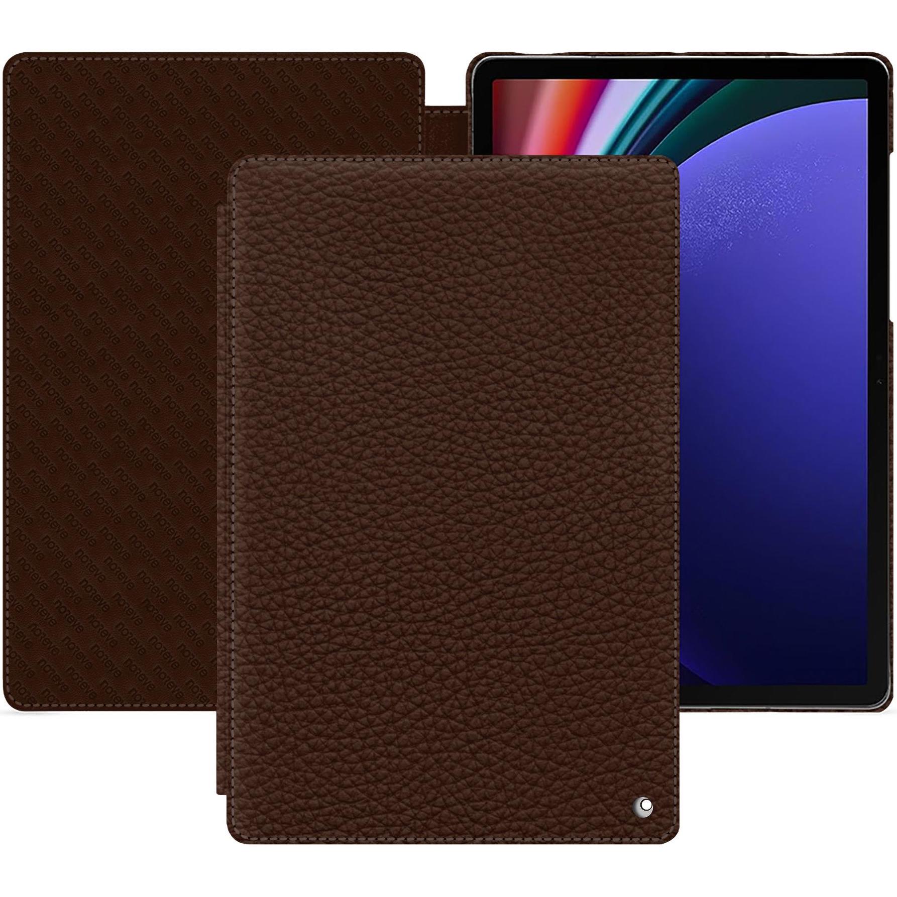 Thumbnail - Noreve Lederschutzhülle horizontal (Galaxy Tab S9+), Tablet Hülle, Braun