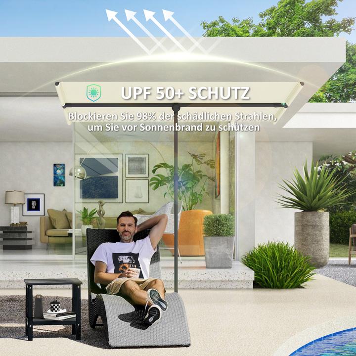 Image du produit Outsunny Sonnenschirm Aluminium, Polyester Beige (1.50 m)