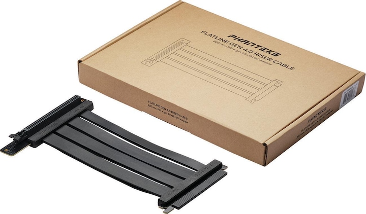 Actual product image Phanteks PCI-E 4.0 x16 riser ribbon cable, 90 degrees