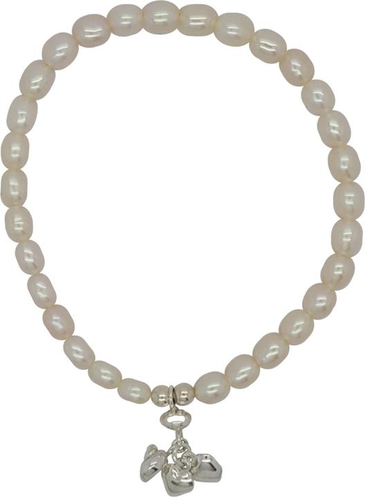 Immagine prodotto Leyda Bracciale di perline con cuore e lumache d'argento (19 cm, Argento 925, Pietra colorata)