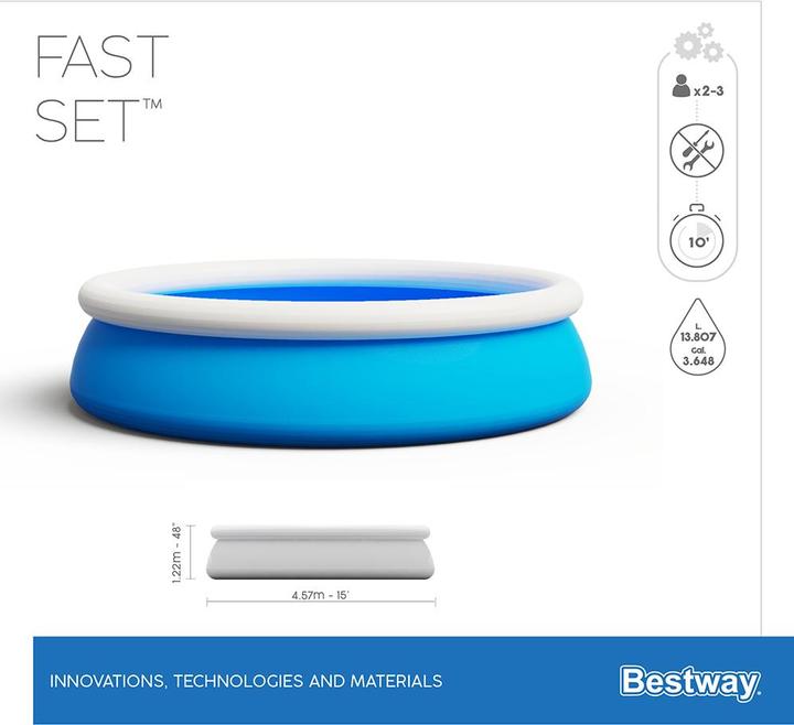 Produktbild Bestway Fast Set Pool Set 457x122cm (457 x 122 cm)