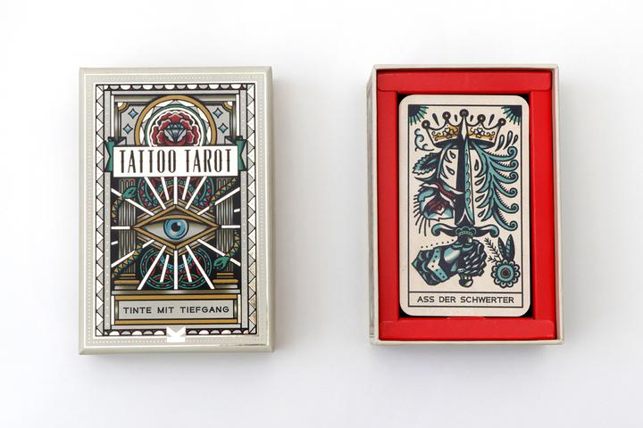 Actual product image Card game Tattoo Tarot - ink with depth