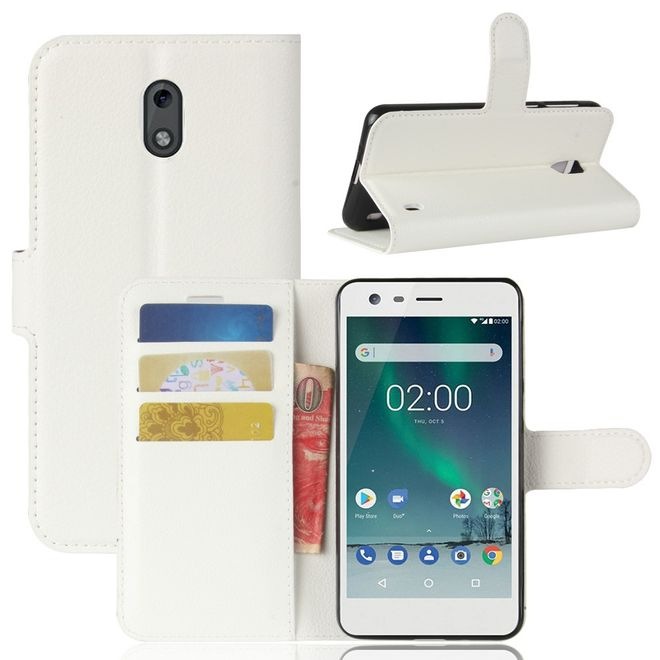 Produktbild MU Classic Hülle aus Leder mit Litchitextur (Nokia 2)