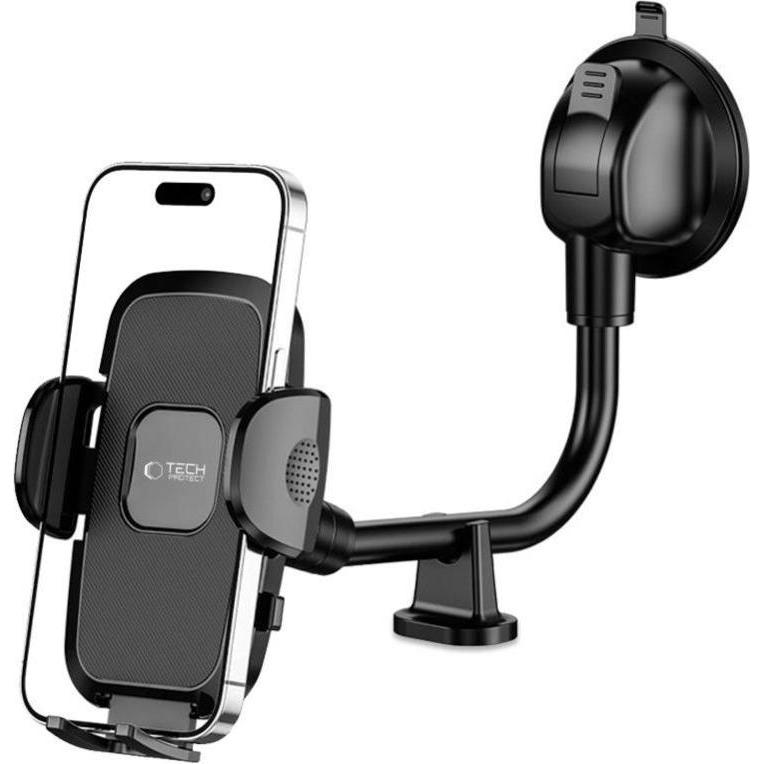 Thumbnail - Tech Protect Protect PROTECT V3 UNIVERSELLE LANGARM-WINDSCHUTZSCHEIBE und ARMATURENBRETT-A, Smartphone Halterung, Schwar...