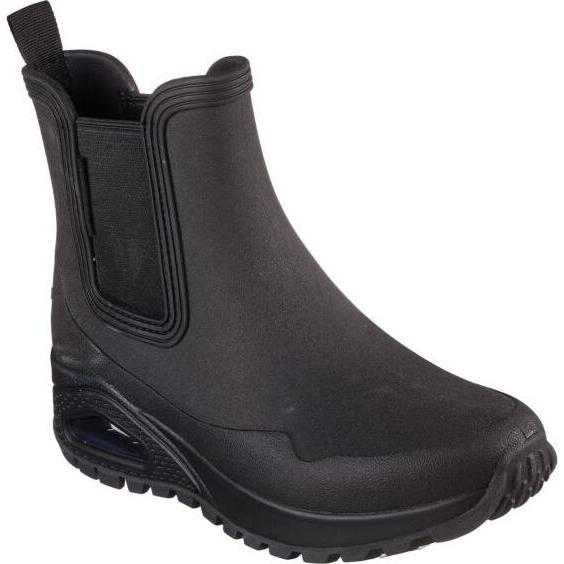 Skechers, Donne, Stivali di gomma, Damen Gummibootie «UNO RUGGED», wasserdicht schwarz, Nero, (36)