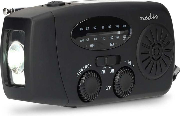 Nedis Notfallradio | Tisch Ausführumg | AM / FM | Powerbank Funktion | Akkubetrieben / Handkurbel / (AM, FM)