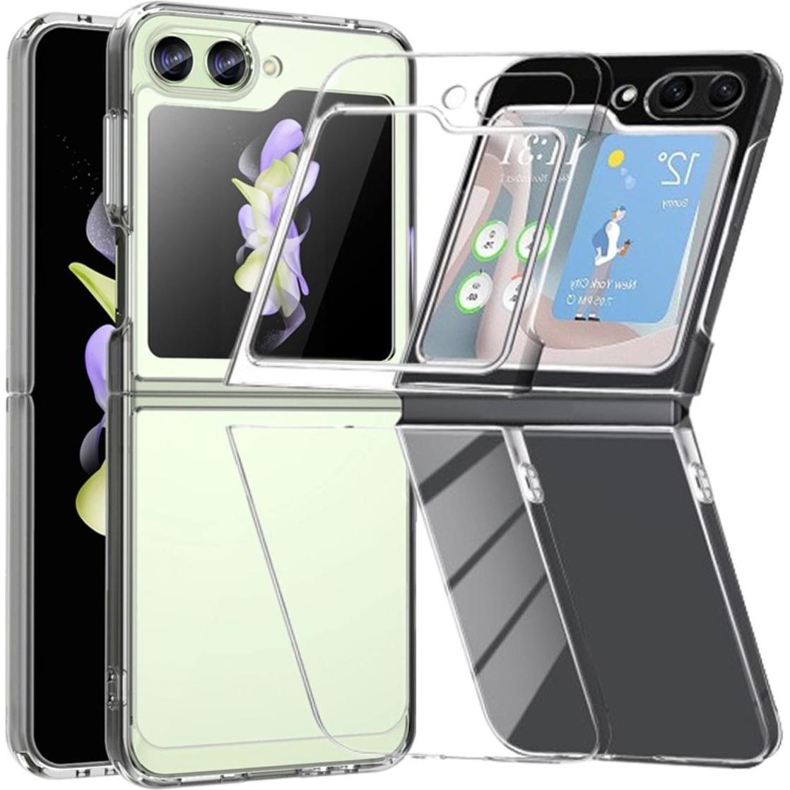 König Design Hülle Handy Schutz für Samsung Galaxy Z Flip5 Case Cover Bumper Etui Transparent (Samsung Galaxy Z Flip5), ...