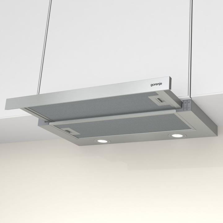 Produktbild Gorenje TH62E4X Dunstabzugshaube Halb eingebaut (Pullout) Edelstahl ³/h C (Flachschirmhaube)