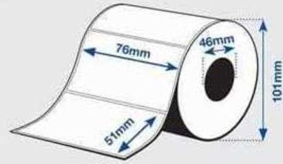 Image du produit Epson C33S045532 Étiquettes de format mates die-cut 76mm x 51mm 650 VE=1 TM-C 3400 3500